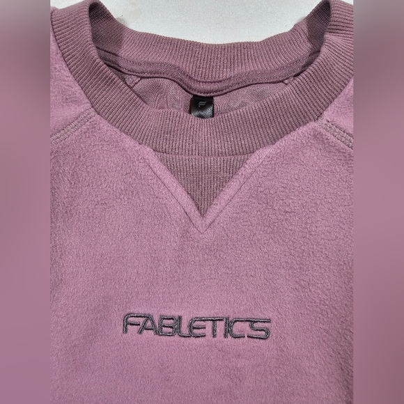 Fabletics The Go-To Crew Flipped Fleece Sweatshirt Men Sz M Plum Cactus - Picture 11 of 13